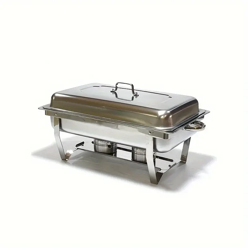 11L Chafing Dish Buffet Set, Full Size Stainless Steel Chafing Server Dish, Catering Food Warmer For Parties, Buffets, Wedding, Banquet