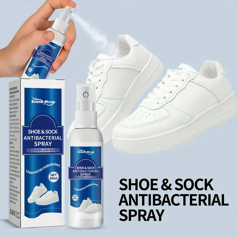 60ml [99.99% Deodorant] Shoe Deodorant Spray, Silver Ion Shoes And Socks Anti-odor