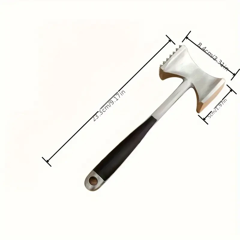 Dual-Sided Meat Tenderizer Mallet, Heavy Duty Metal Meat Hammer Meat Master Meat Pounder