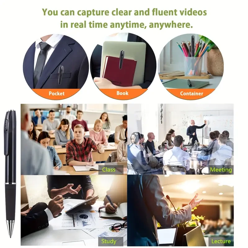 1pc Mini Portable 1080P HD Security Camera with 32GB Memory Card, Video Recording, Indoor/Outdoor Surveillance, Body Camera for Lectures, Class, Office, Business Meeting