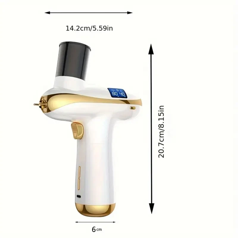 USB Rechargeable Nano High-Pressure Facial Hydration Spray Device with Blue & Red LED Skin Care, 1000mAh Lithium Polymer Battery, 36V Handheld Portable Skin Moisturizer and Tester