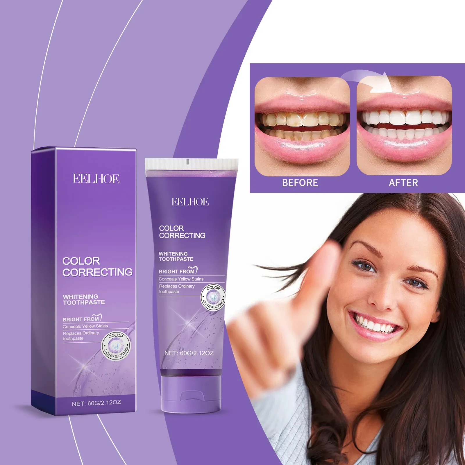 Purple Toothpaste Gentle Care Teeth