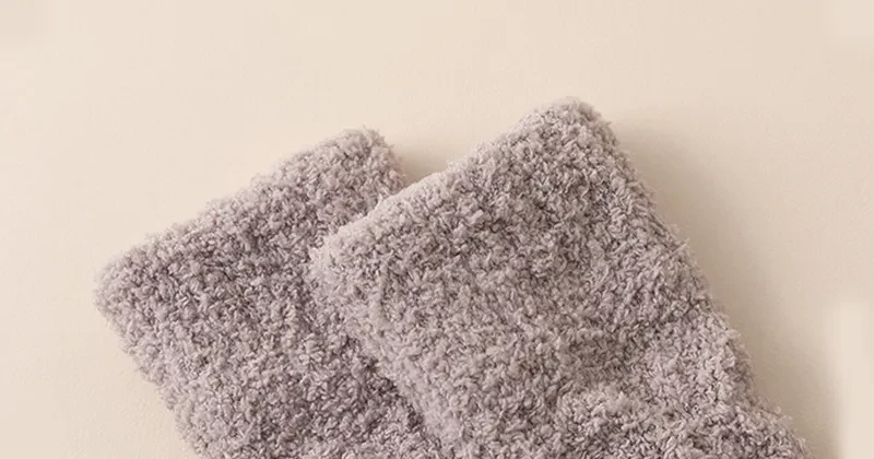 Winter Warm Fuzzy Coral Fleece Socks  Thick Velvet Home Sleeping Floor Socks for Men & Women