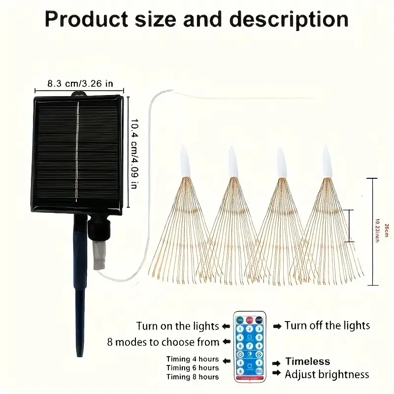 Solar LED Firework Lights Starburst