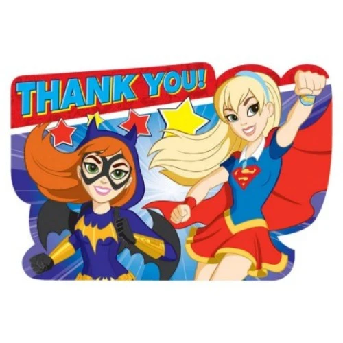 Thank You Card - Dc Superhero Girls - Pack of 8