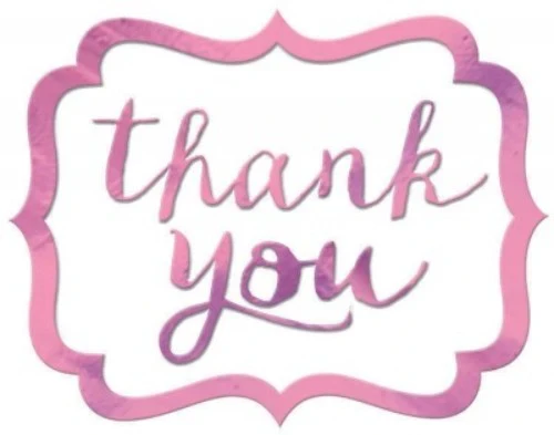 Thank You Stickers - New Pink - Pack of 50