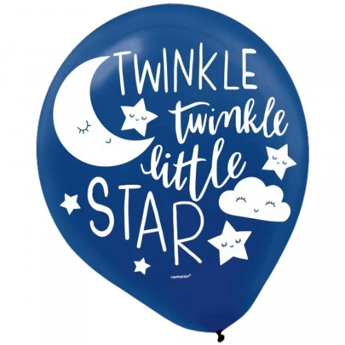 Twinkle Little Star 30cm Latex Balloons - Pack of 15