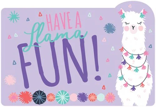 Llama Fun Postcard Invitations