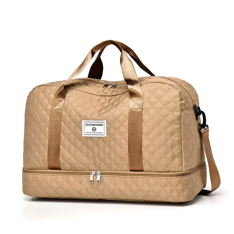 Ultra-Lightweight Large Capacity Argyle Travel Duffle Bag