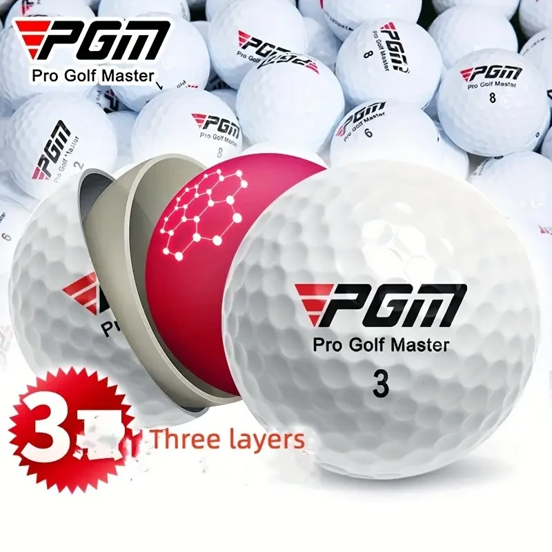 5pcs White Three-Layer Golf Balls  44g, Hardness 80, Game-Ready Golf Accessories