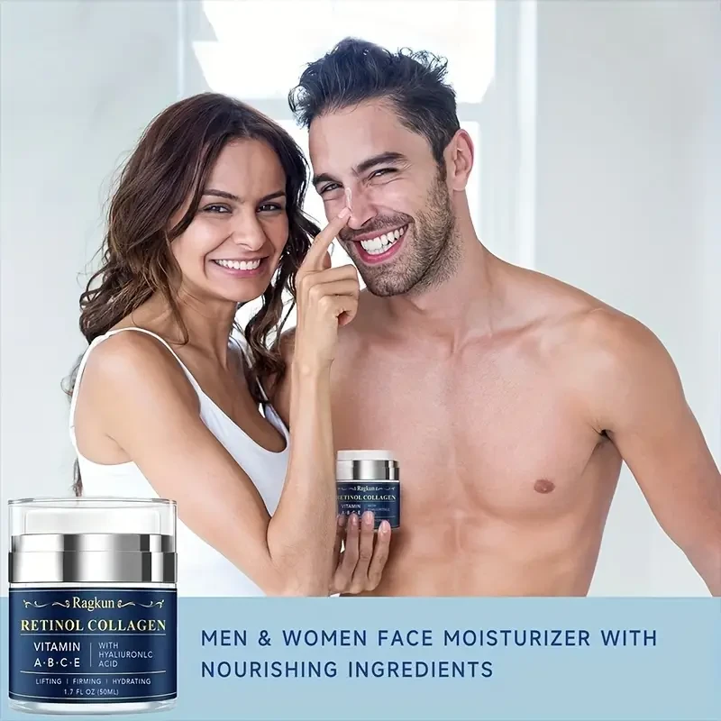 Face Moisturizer Retinol Cream - Neck Collagen Cream For Tightening And Firming - Anti Aging Day & Night Facial Moisturizer For Women & Men, Tighten And Lift Wrinkle Cream - 1.7 Fl Oz