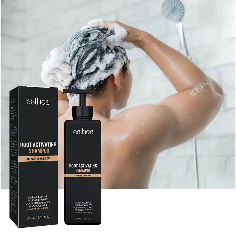 Root Activating Shampoo, Natural Plant Formula With Ginger Root And Black Sesame Extracts, Strengthening And Volumizing, Fluffy Hair Treatment Shampoo - 100g