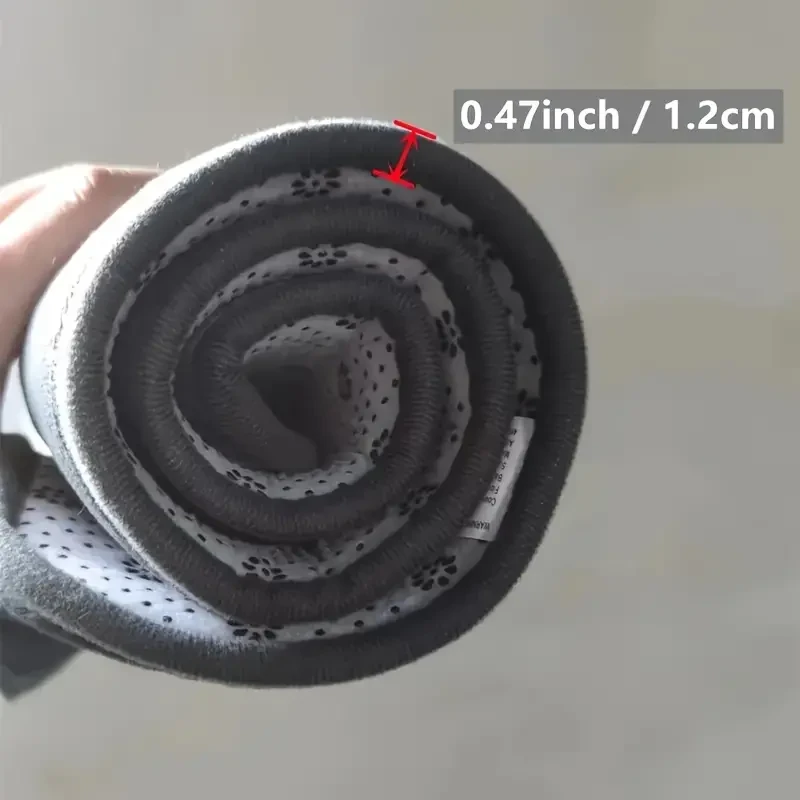 Non-Slip Bath Mat, Thickened Polyester Shower Door Rug, Half-Circle Entryway Foot Mat, Hand-Washable, Low Pile, Machine-Made, 660g/, 1.2cm Thick, Kitchen & Bathroom Decor