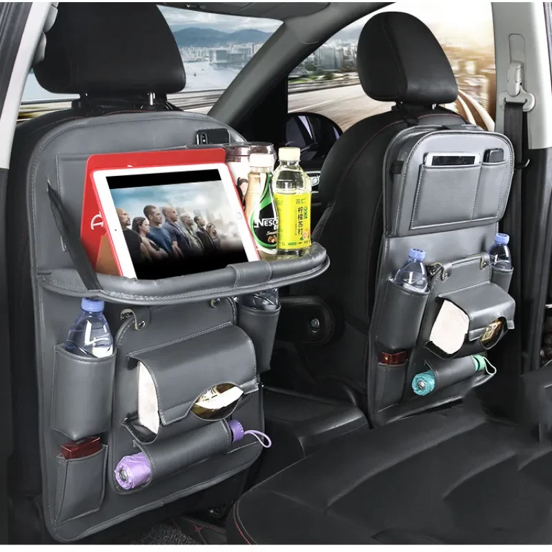Car Storage Bag Multifunction Seat Back Tray
