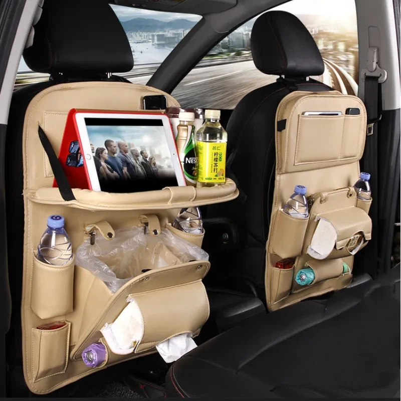 Car Storage Bag Multifunction Seat Back Tray