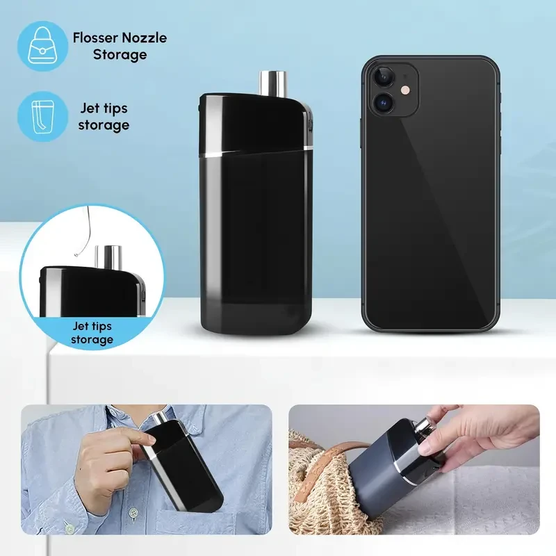 Portable Water Flosser Cordless - Telescopic Oral Irrigator