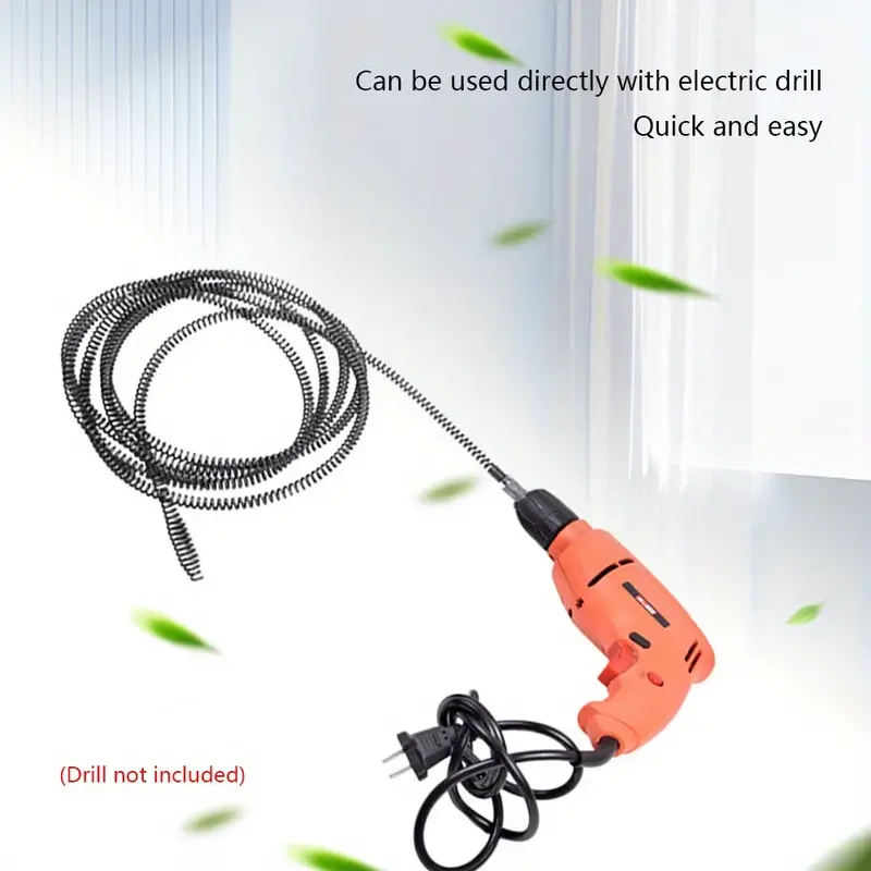 1pc Electric Drill Pipe Dredging Tool Spring Pipe Sewer Dredger Bathroom Kitchen Drain Cleaner Sink Clog Remover