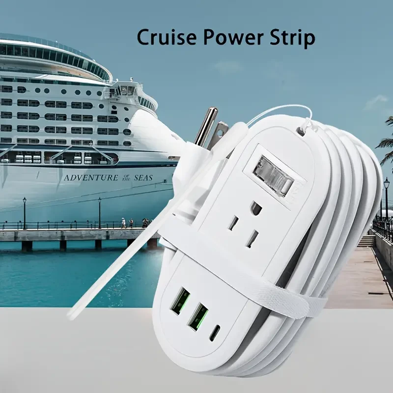 Travel Power Strip with USB Outlets