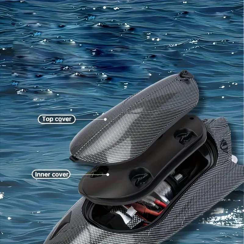 High-Speed 390 Motor RC Boat  Turbine-Powered Electric Speedboat