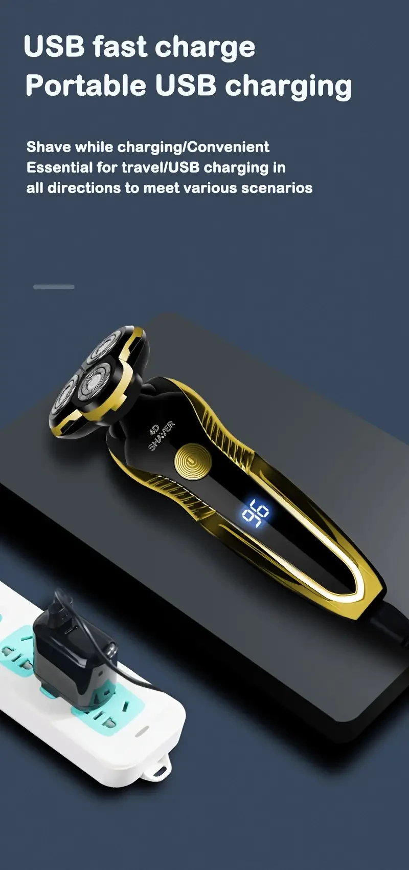 Electric Razor For Men, Dry&Wet Mens Electric Shaver, Rechargeable Rotary Shaving Machines, Father's Day Gift For Father Dad Men Husband Boyfriend