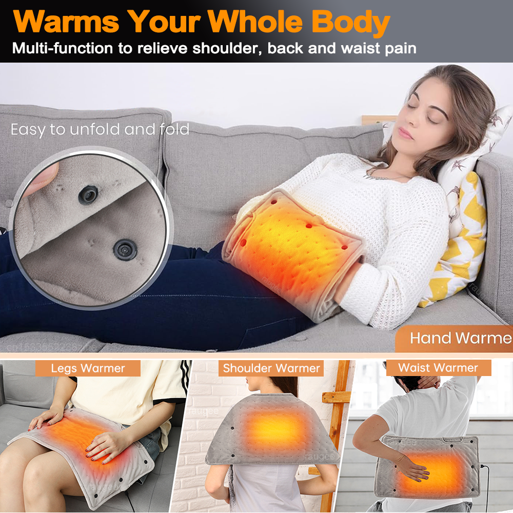 Portable Electric Hand Warmer Heating Pad  Constant Temperature Heated Blanket & Long-Lasting Warmth Mat
