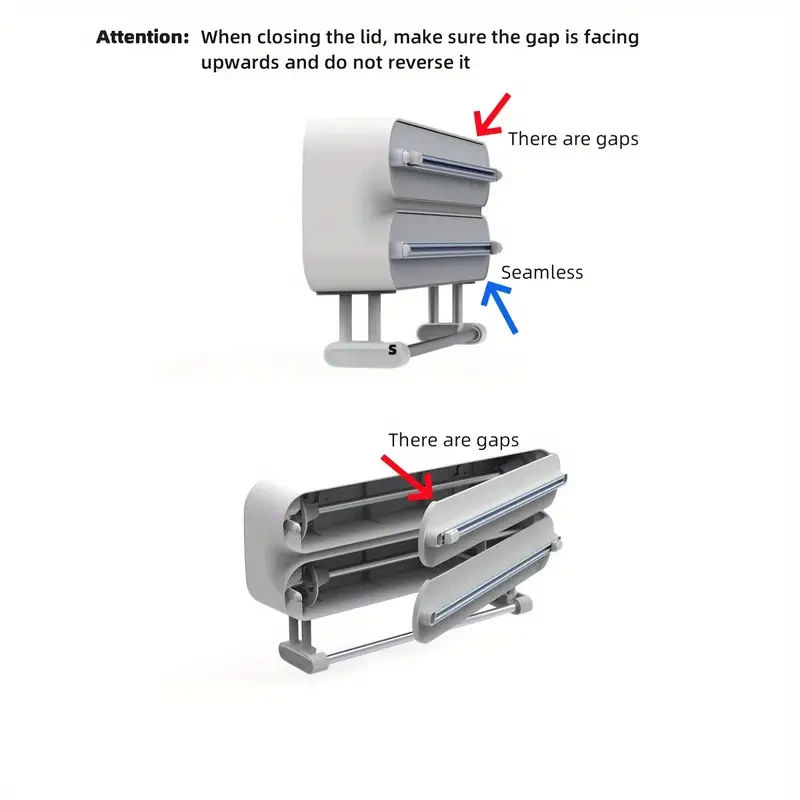 Storage Box, Multi-functional Plastic Film Cutter With Paper Holder, Wall Hanging Plastic Film Cutter, Household Hole-free Storage Rack