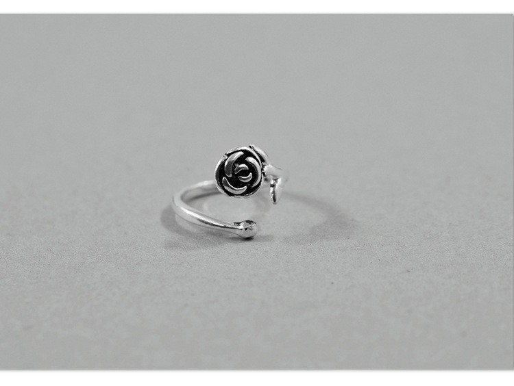 Sterling Silver Rose Vintage Ring