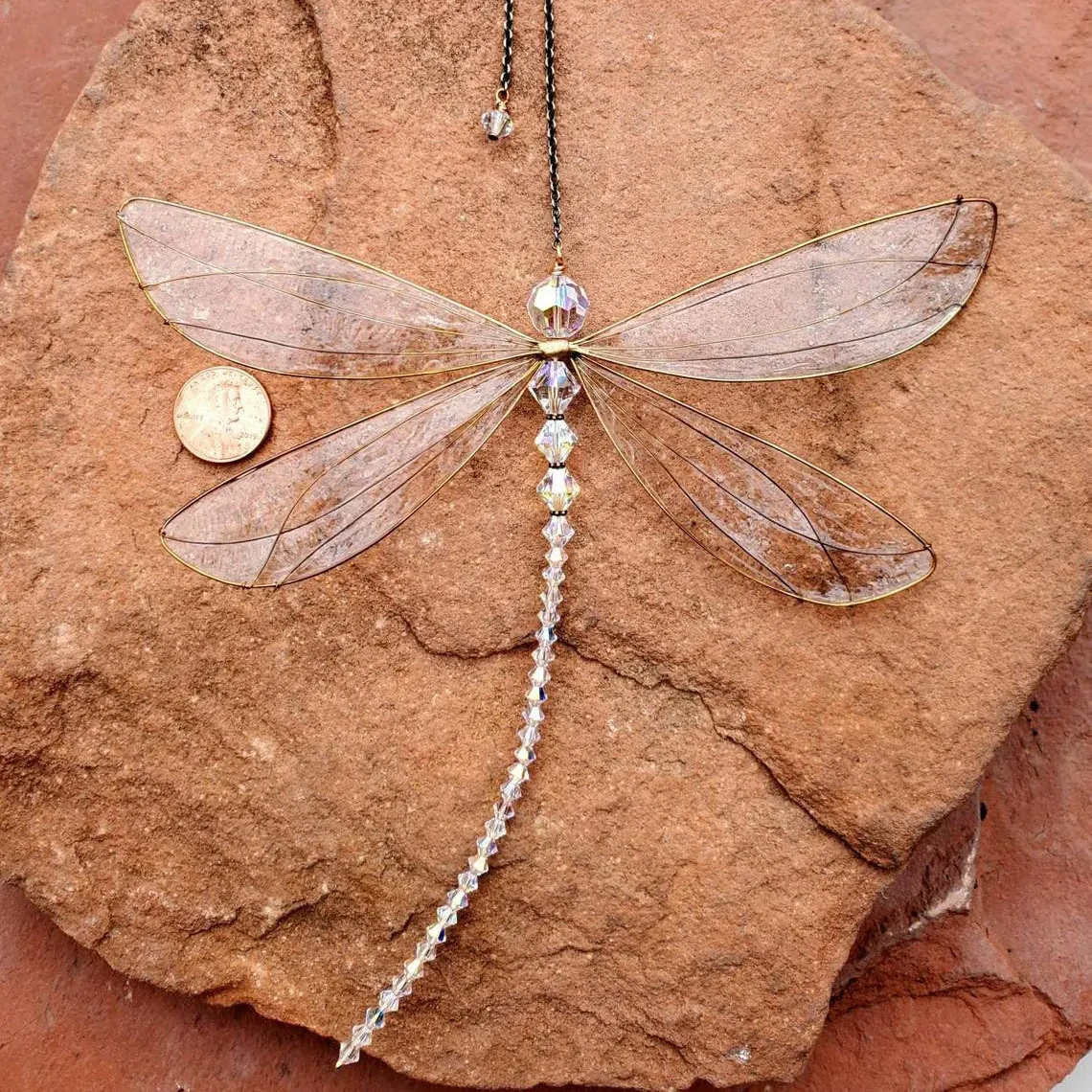 Dragonfly Crystal Suncatcher Hanging Crystal Suncatcher For Garden Wedding