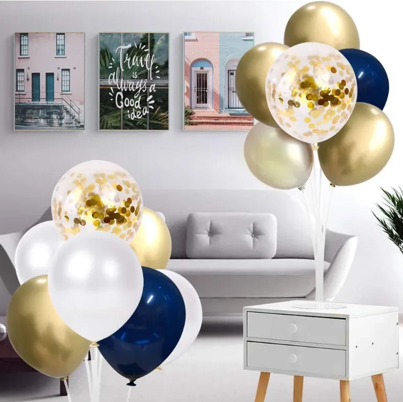 Metallic Gold White Pearl Balloons Baby Shower Wedding Birthday Party