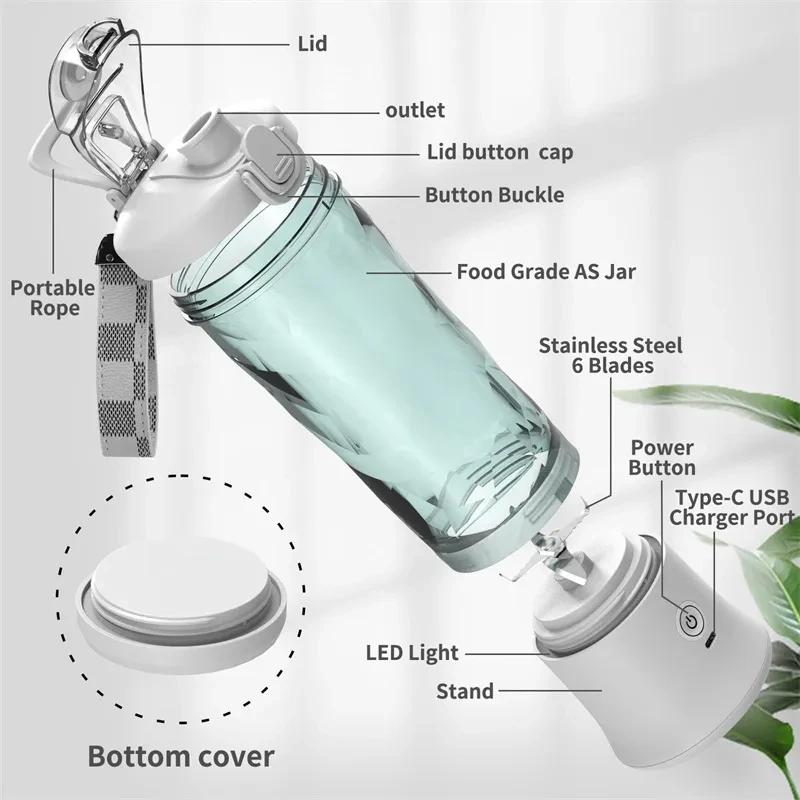 Blender For Shakes And Smoothies With 6 Blade