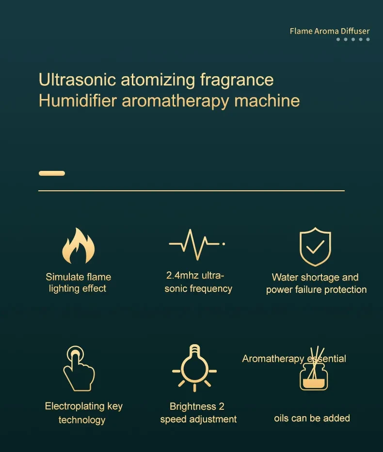 Fire Flame Humidifier Aroma Diffuser