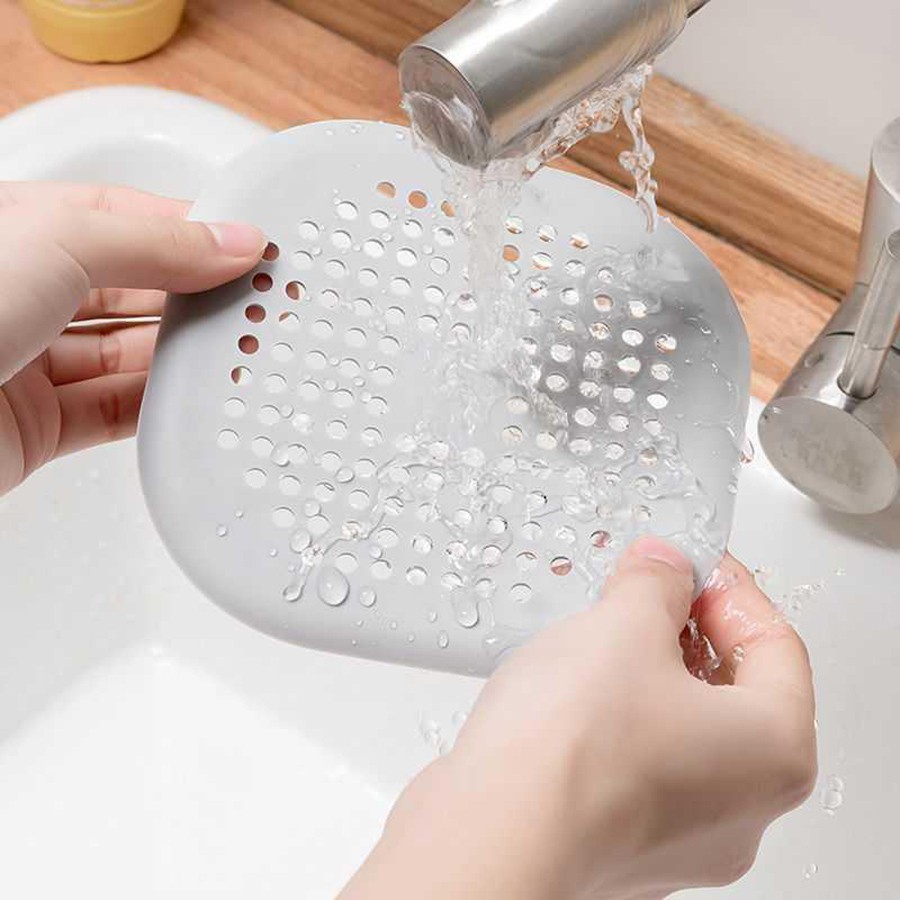 Square Silicone Floor Drain Sticker  Bathroom Sewer Hair Filter Drain Cover & Floor Drain Mat