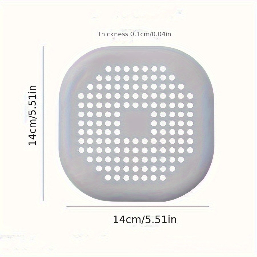 Square Silicone Floor Drain Sticker  Bathroom Sewer Hair Filter Drain Cover & Floor Drain Mat
