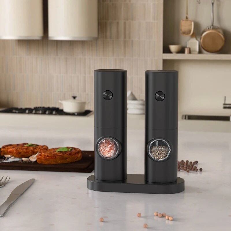 Electric Automatic Pepper and Salt Grinder with LED Light