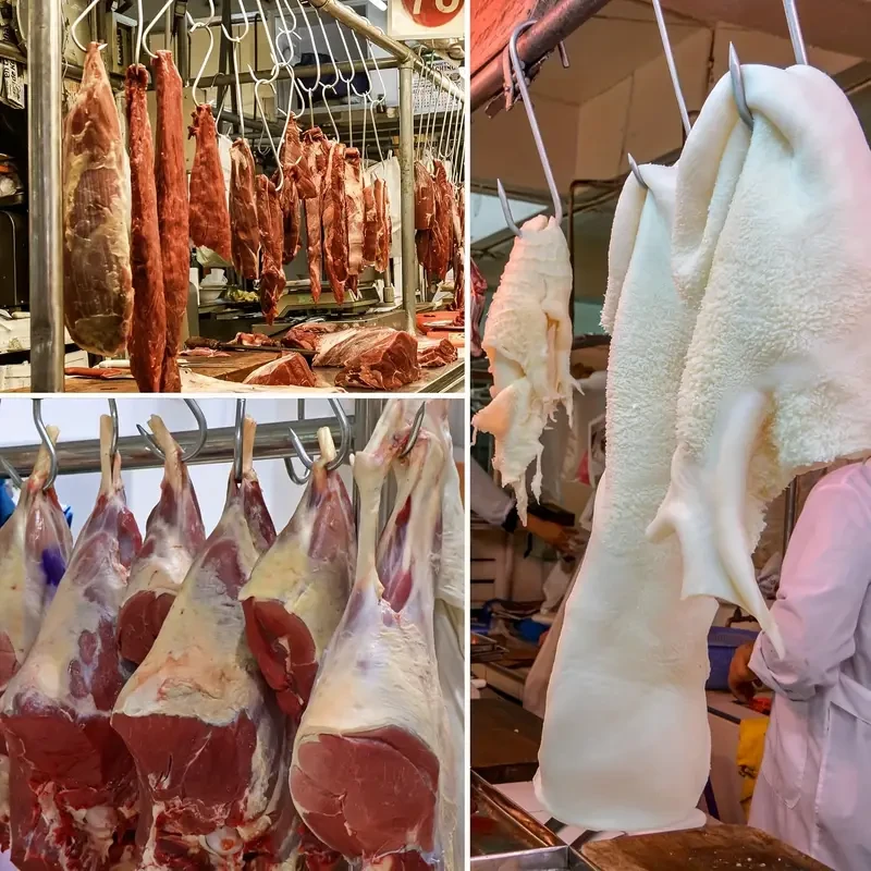 5Pack Stainless Steel Meat Hook Restaurant Butcher Meat Processing Tools. Hunting Gear Equipment Outdoor BBQ Smoker Grilling Tools Hanging Chunks Meat Jerky Drying For Kitchen, Market Hanging Bacon, Sausage