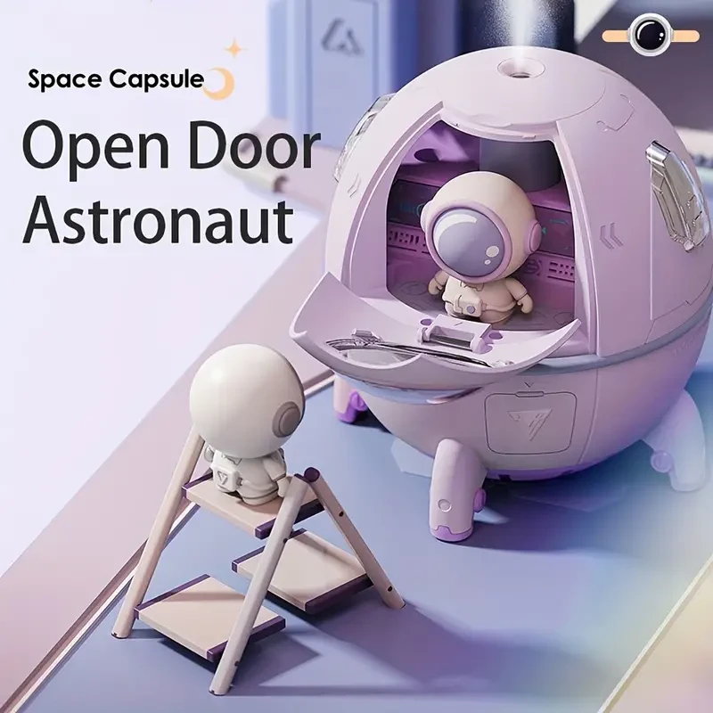 Rechargeable Space Capsule Air Humidifier - USB Cool Mist Diffuser