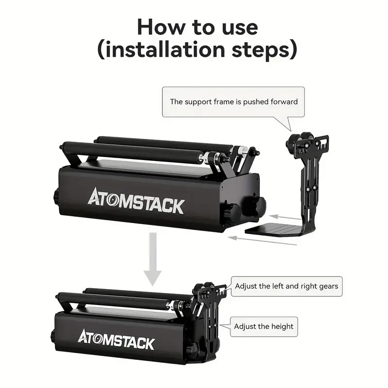 Laser Rotary Roller, Laser Engraver Y-Axis Rotary Roller with 360 Rotating Engraving for Engraving Cylindrical Objects
