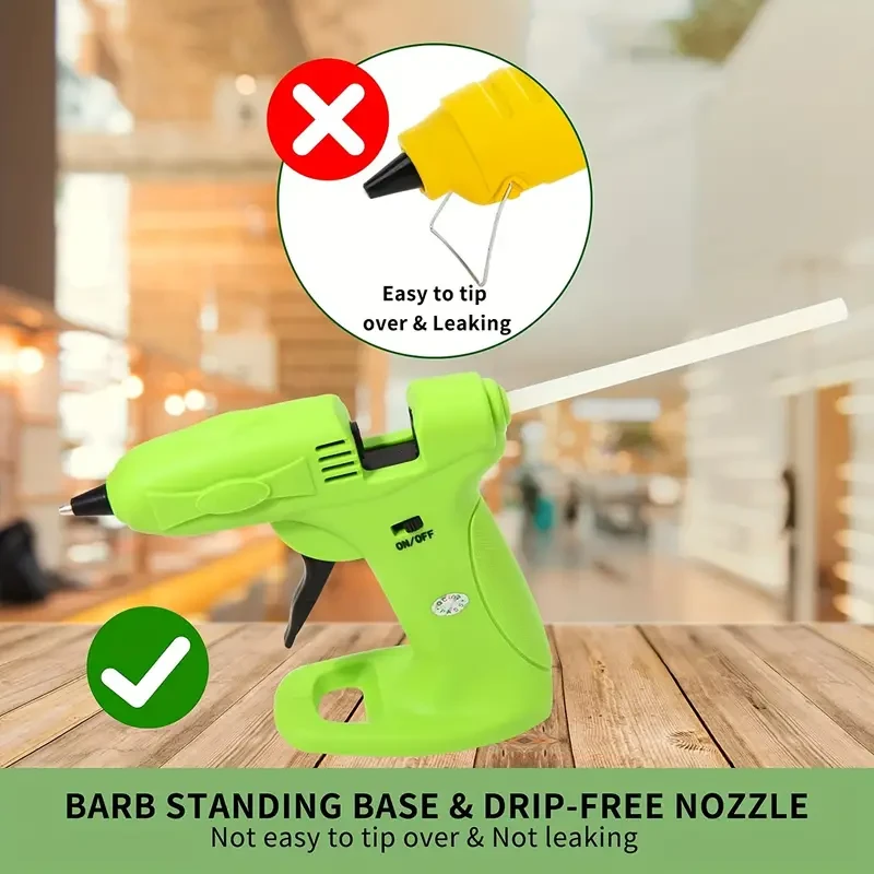 Cordless Hot Melt Glue Gun, USB Rechargeable 2600mAh Cordless Glue Gun With 30 Mini Glue Sticks
