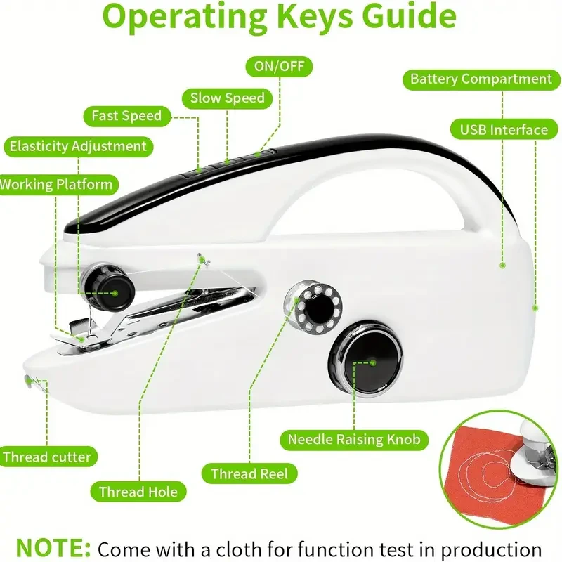 Portable Handheld Sewing Machine Kit: User-Friendly Mini Sewing Machine for Quick Mending, Suitable for Various Fabrics