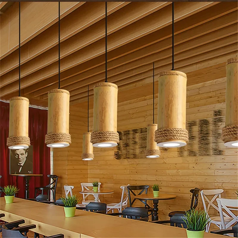 Creative Bamboo Twine Bar Table Chandelier