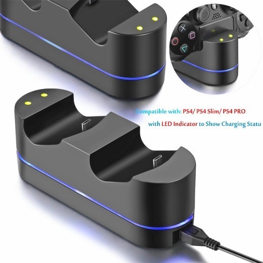 Playstation 4 Charger Kit Dual Usb Charging Dock Station Stand For Ps4 Controller