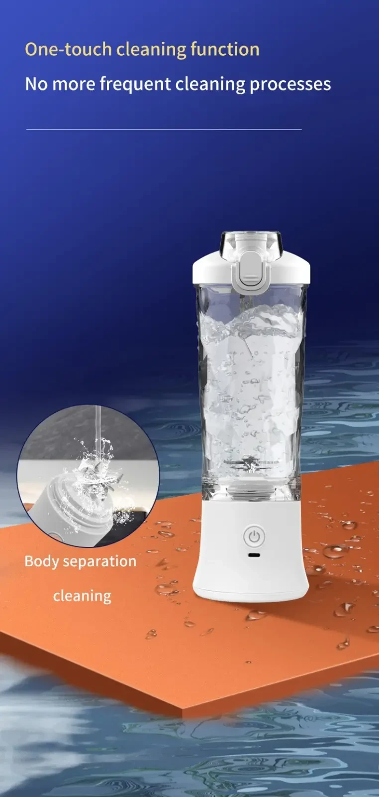 Portable USB Rechargeable Blender - 20.29oz Personal Blender for Shakes and Smoothies