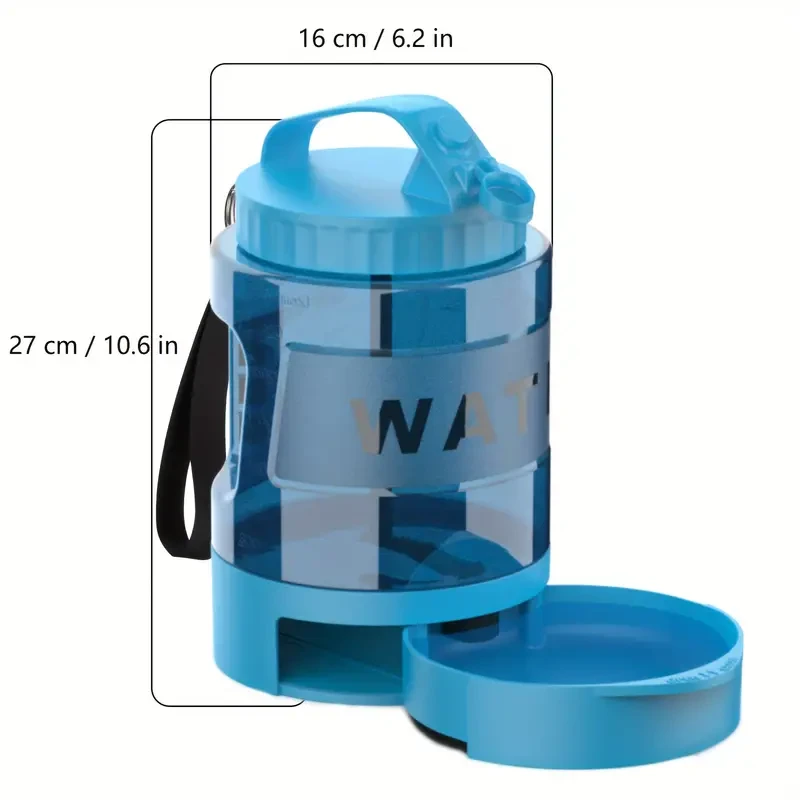 Dog Water Bowl Dispenser, Dog Water Bowl Travel For Camping Dog Park Hiking, 74oz Dog Water Dispenser With Pull-Out Travel Water Bowl For Small Medium And Large Dogs