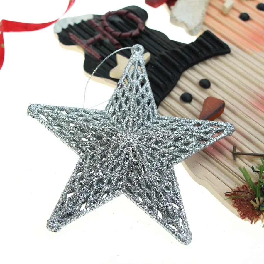 Christmas Three-dimensional Plastic Mesh Star Decoration