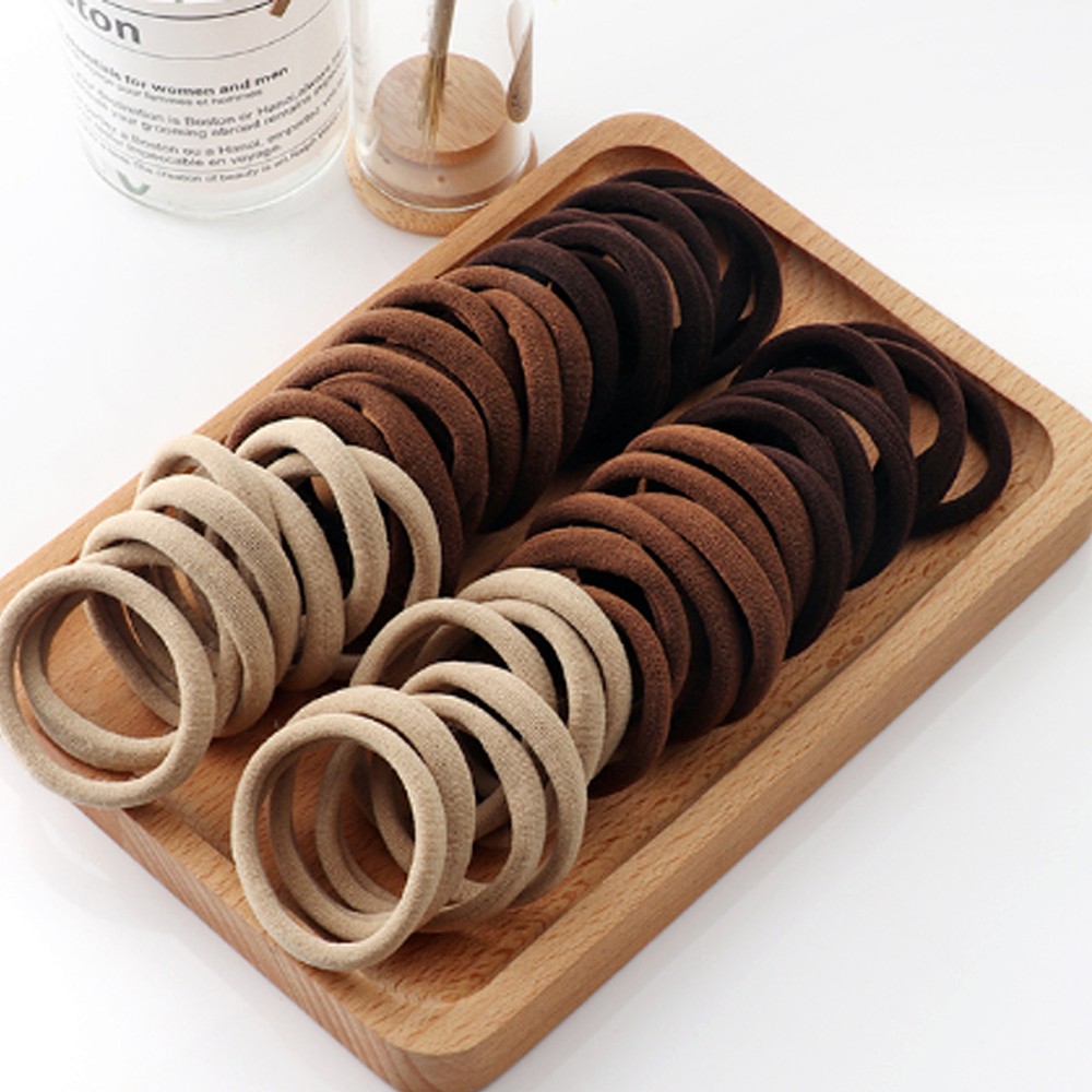 100pcs Black High-Elastic Hair Bands