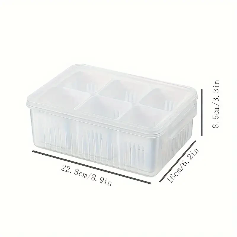Refrigerator Storage Bins - 6 In 1 Dust-proof Food