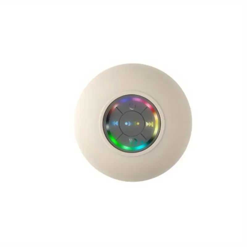 Portable Wireless Speaker With Suction Cup, USB Rechargeable Black Speaker With 2 Hours Play Time 3.7V/ 400mah Battery 5.0 Wireless Version Life For Parties