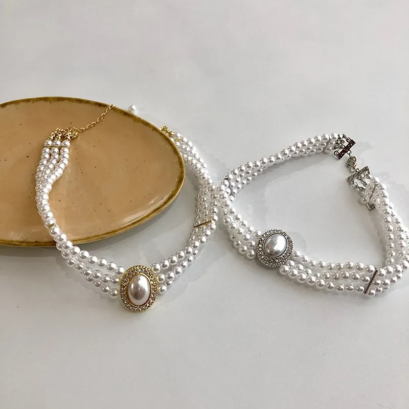 Women's Multi-layer Pearl Decorative Necklace