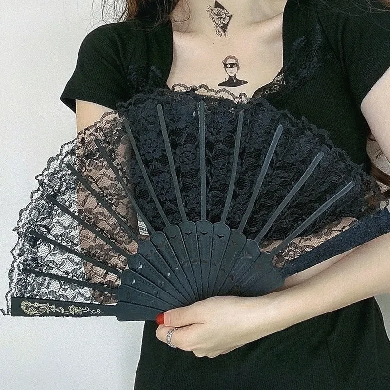 Art Craft Gift Wedding And Party Decoration Hollow Lace Folding Fan