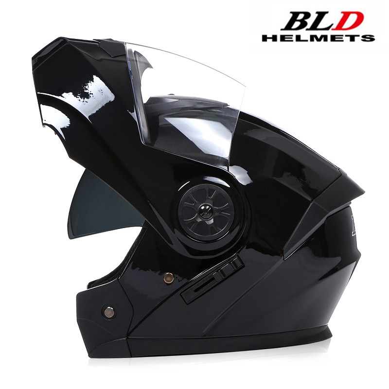 BLD Personalized Full Face Motorcycle Helmet  Dual Lens Flip-Up Helmet